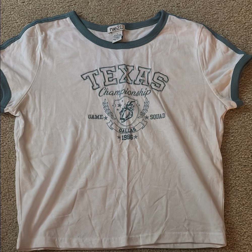 Rue21 Texas Championship Tee in White and Gray